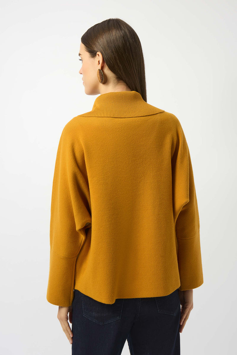 Joseph Ribkoff |   Sweater Knit Boxy Pullover With Zipped Collar 253963