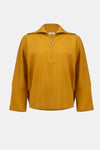 Joseph Ribkoff |   Sweater Knit Boxy Pullover With Zipped Collar 253963