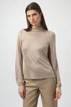 Joseph Ribkoff | JFoiled Knit Mock Neck Fitted Top 254027F25