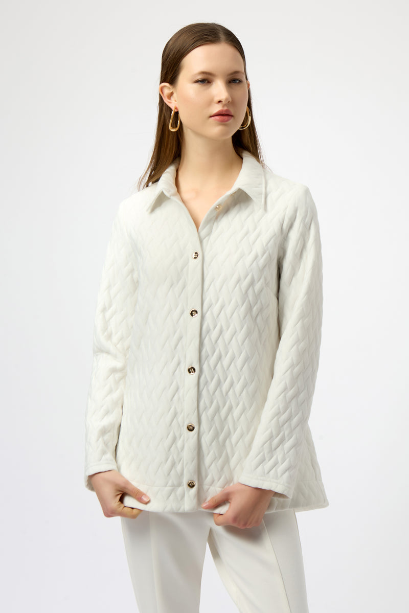 Joseph Ribkoff Quilted Knit A-Line Jacket 254172 F25