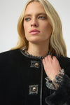 Joseph Ribkoff Bonded Faux Fur Boxy Jacket 254909 F25