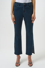 Joseph Ribkoff Classic Straight Leg Jeans with Rhinestone Hem 254917 F25