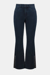 Joseph Ribkoff Classic Straight Leg Jeans with Rhinestone Hem 254917 F25