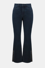 Joseph Ribkoff Classic Straight Leg Jeans with Rhinestone Hem 254917 F25