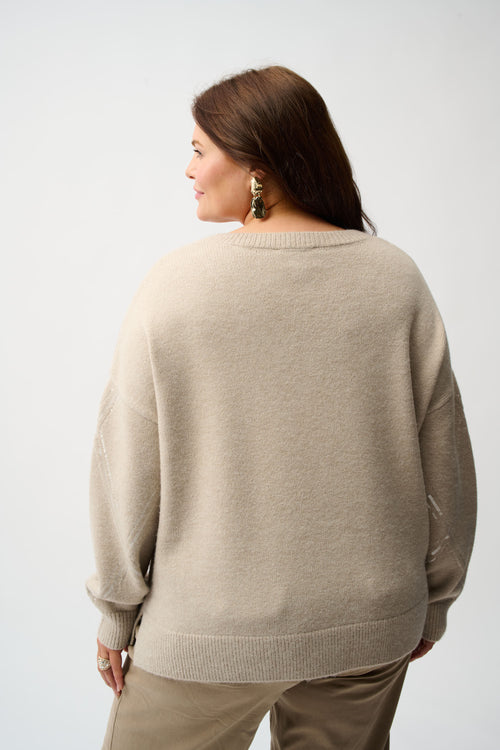 Joseph Ribkoff Sweater Knit Pullover with Sequins 254949F25