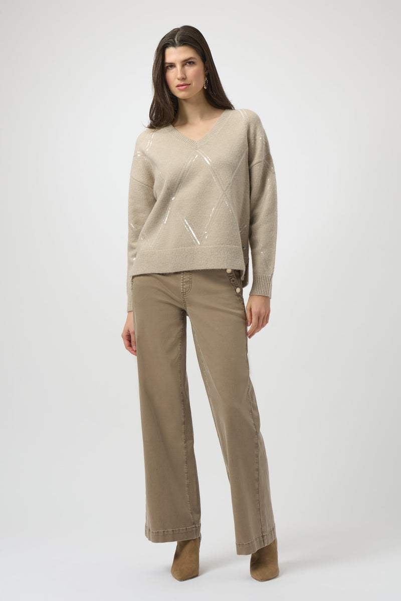 Joseph Ribkoff Sweater Knit Pullover with Sequins 254949F25