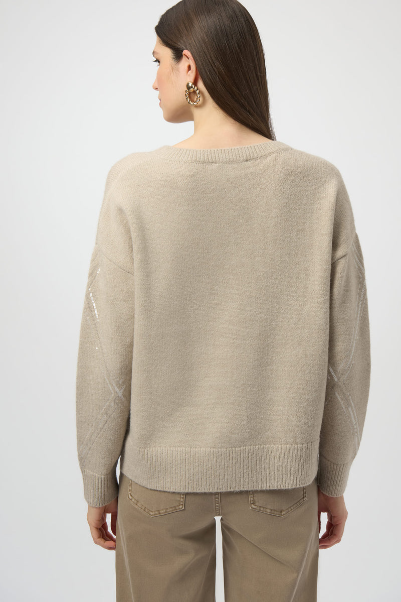 Joseph Ribkoff Sweater Knit Pullover with Sequins 254949F25