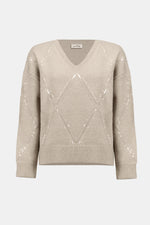 Joseph Ribkoff Sweater Knit Pullover with Sequins 254949F25