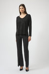 Joseph Ribkoff Sweater Knit Pullover with Iron-On Detail 254966F25