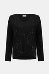 Joseph Ribkoff Sweater Knit Pullover with Iron-On Detail 254966F25