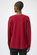 Joseph Ribkoff Sweater Knit Pullover with Iron-On Detail 254966F25