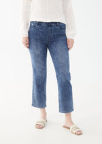 FDJ Printed Pull-On Straight Crop Denim Jeans d2561699 S24