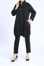 IC Collection Stand Collar Balloon Sleeve and Body Jacket Style 2567J