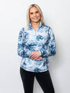 Snoskins Microfiber Prints Zip Neck top 30738-F25
