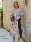 Simply Vanite  31069 white/multi, lavender/multi dress/long shirt/duster