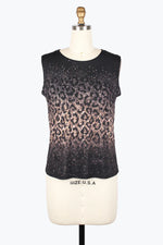 Damee Golden Leopard Mesh Twin Set 31445-Blk F25