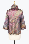 Damee Holographic Scale Mesh Short Jacket, Multi, Plum, Silver