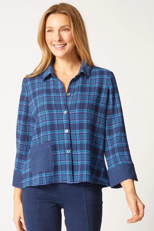 HABITAT GIRL GONE PLAID MIXED POCKET SHIRT F25H 40290