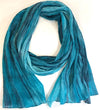 Lua scarf Watercolor Watercolor Silk Scarf SC1000 #403 Teal & Grey