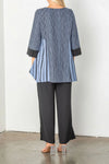IC Collection Blue Stripe Tunic With Zipper Style 4197T