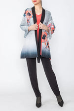 IC Collection Coral Hi-Low Drama Kimono Jacket Style 4217J