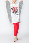IC Collection Red Cocoon T-Top W/ Flower Style 4231T