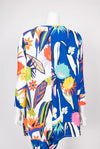 IC Collection Blue Mix of Vivid Print Top Style 4322T