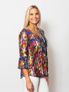 Snoskins Viscose Prints V-Neck top with Flounce sleeves 44566-25S