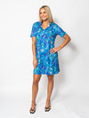 Snoskins Viscose Prints Johnny Collar Dress Short Sleeve 44612-25S