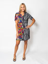 Snoskins Viscose Prints Johnny Collar Dress Short Sleeve 44612-25S