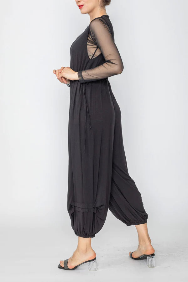 Black Chiffon Jumpsuit Fashion | Jumpsuit Chiffon Flare Sleeve - 2023  Summer New Hot - Aliexpress