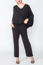 IC Collection Bat Wing V-Neck Top Style 4475T