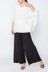 IC Collection Bat Wing V-Neck Top Style 4475T