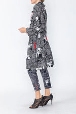 IC Collection CHAIN DETAIL NEWSPAPER JACKET Style 4503J