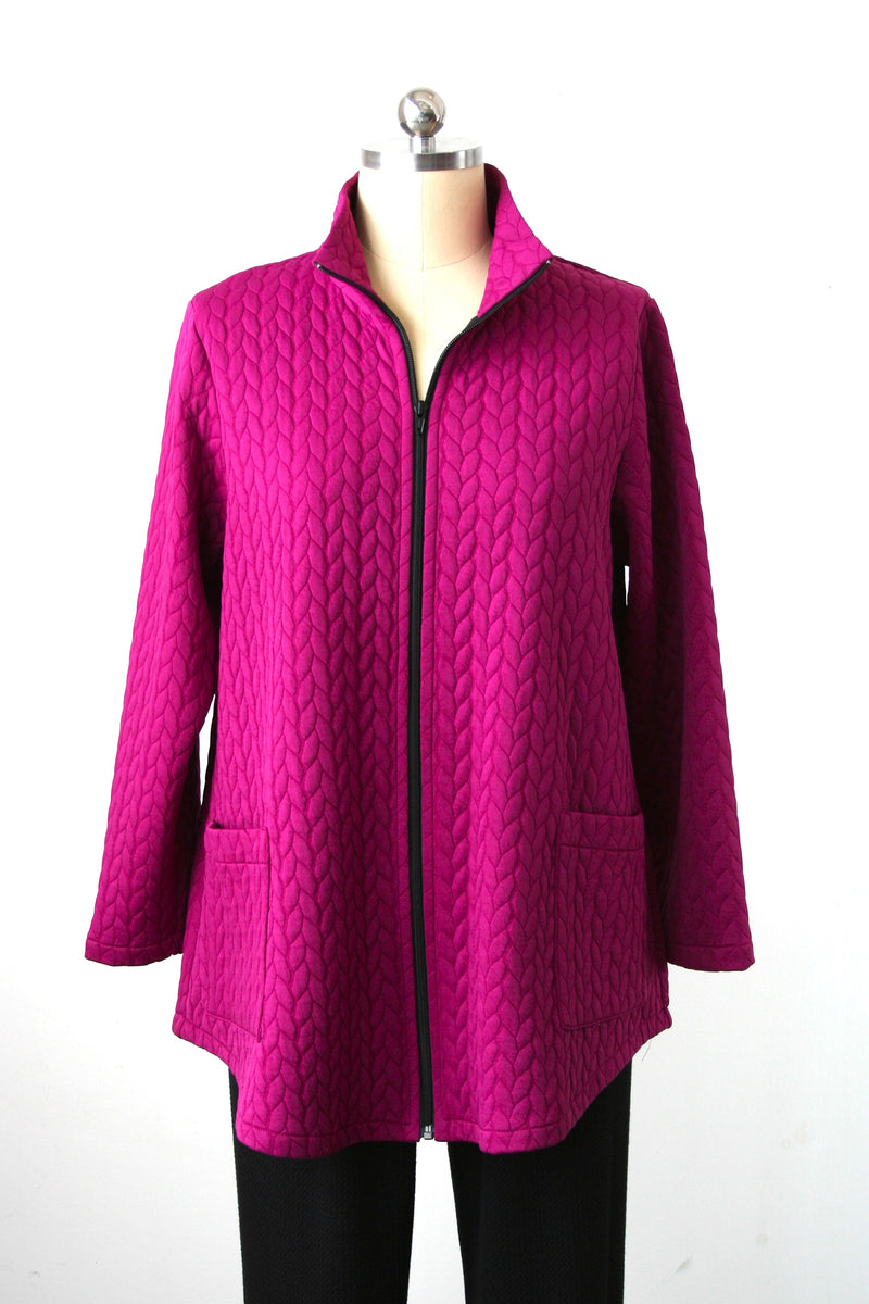 Christopher Calvin Cable Quilt Zip Jacket  4531 F25
