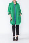 IC Collection HIGH STAND COLLAR BALLOON LONG JACKET Style 4551J