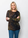 Snoskins Tie Dye Burnout Eyelash Crew Neck Tee Shirt 45701-F25
