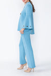 IC Collection EYELET BELL SLEEVE ONE BUTTON JACKET Style 4577J