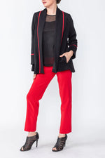 IC Collection CONTRAST BAND A-LINE JACKET Style 4586J