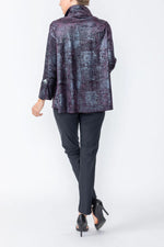 IC Collection HIGH STAND COLLAR BELL SLEEVE JACKET Style 4591J
