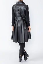 IC Collection PLEATS SHAWL COLLAR FROCK COAT Style 4603J