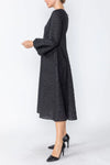 IC Collection BLOUSON BELL SLEEVE DRESS Style 4622D