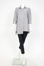 IC Collection Asymmetrical Stripe Shirt 4691B