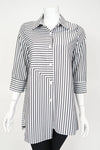 IC Collection Asymmetrical Stripe Shirt 4691B