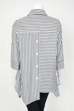 IC Collection Asymmetrical Stripe Shirt 4691B