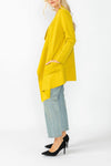 IC Collection Mustard Intricate Line Asymmetrical Jacket 4751J