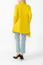 IC Collection Mustard Intricate Line Asymmetrical Jacket 4751J