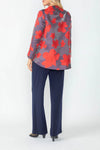 IC Collection Long Jacket 4758J, Red, Charcoal F24