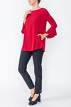 IC Collection RUFFLE SLEEVE TUNIC Style 4801T