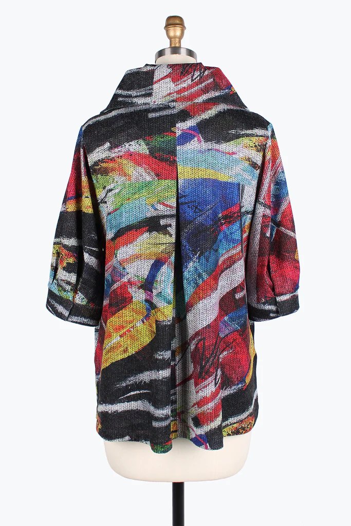 Damee Abstract Painting Swing Jacket 4824-MLT
